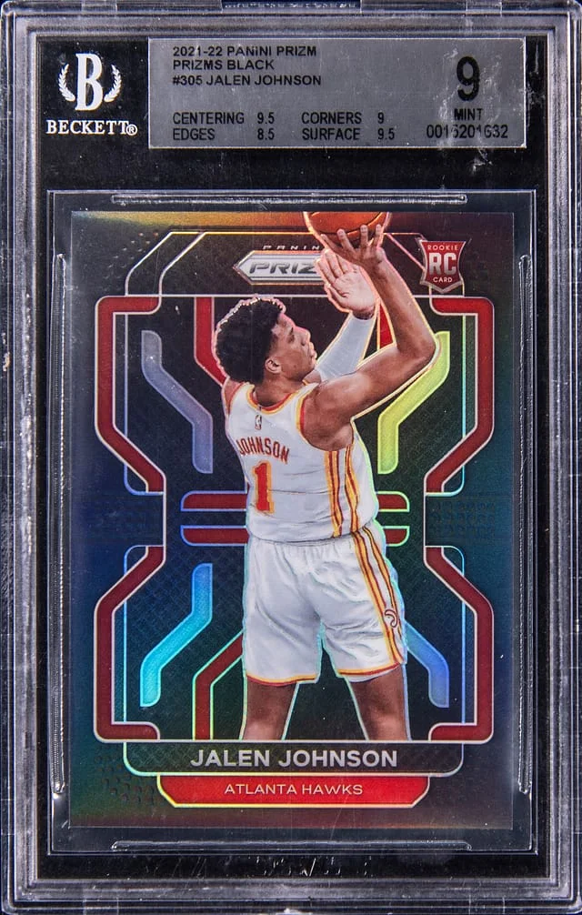 2021-22 Panini Prizm Jalen Johnson Black Prizm #305 card image