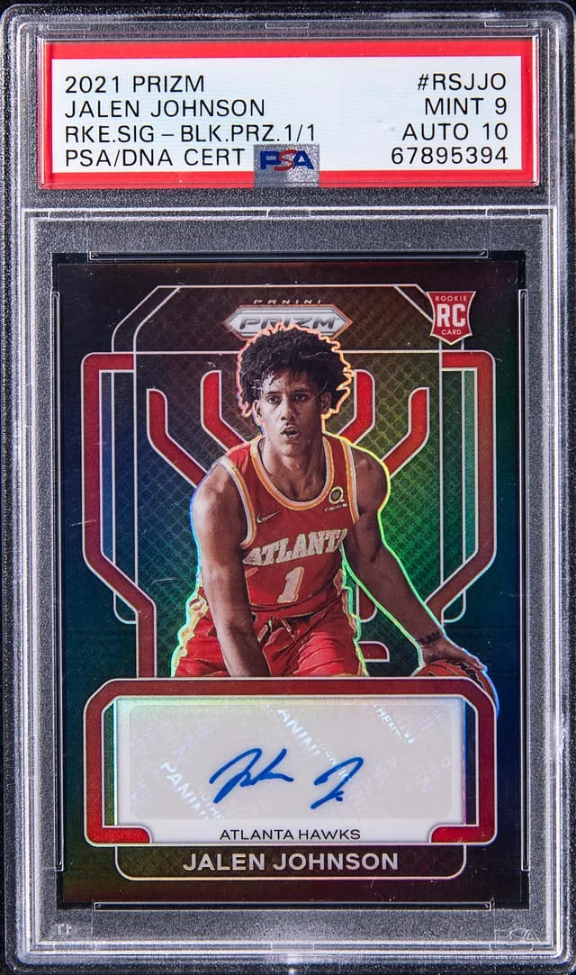 2021-22 Panini Prizm Jalen Johnson Signature Silver Prizm #RS-JJO card image