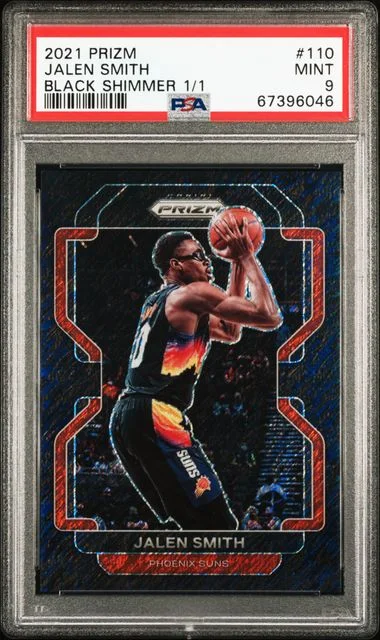 2021-22 Panini Prizm Jalen Smith Black Shimmer #110 card image