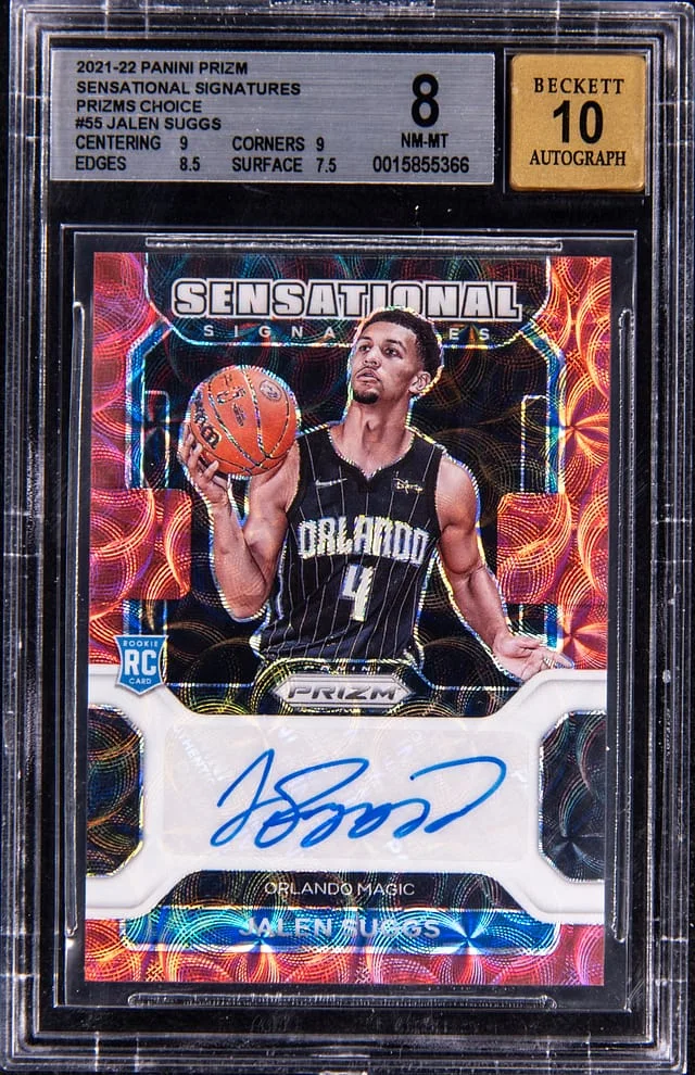 2021-22 Panini Prizm Jalen Suggs Sensational Signatures Prizm Choice #SS-JSU card image