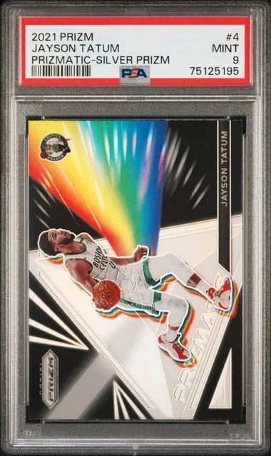 2021-22 Panini Prizm Jayson Tatum Prizmatic Silver Prizm #4 card image