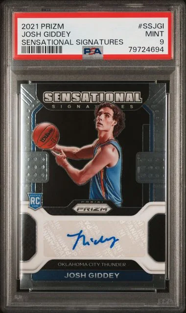 2021-22 Panini Prizm Josh Giddey Sensational Signatures #SS-JGI card image