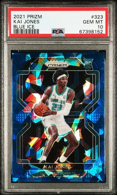 2021-22 Panini Prizm Kai Jones Blue Ice #323 card image