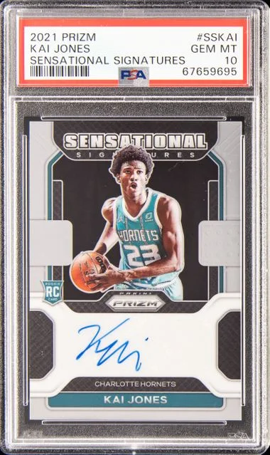 2021-22 Panini Prizm Kai Jones Sensational Signatures #SS-KAI card image