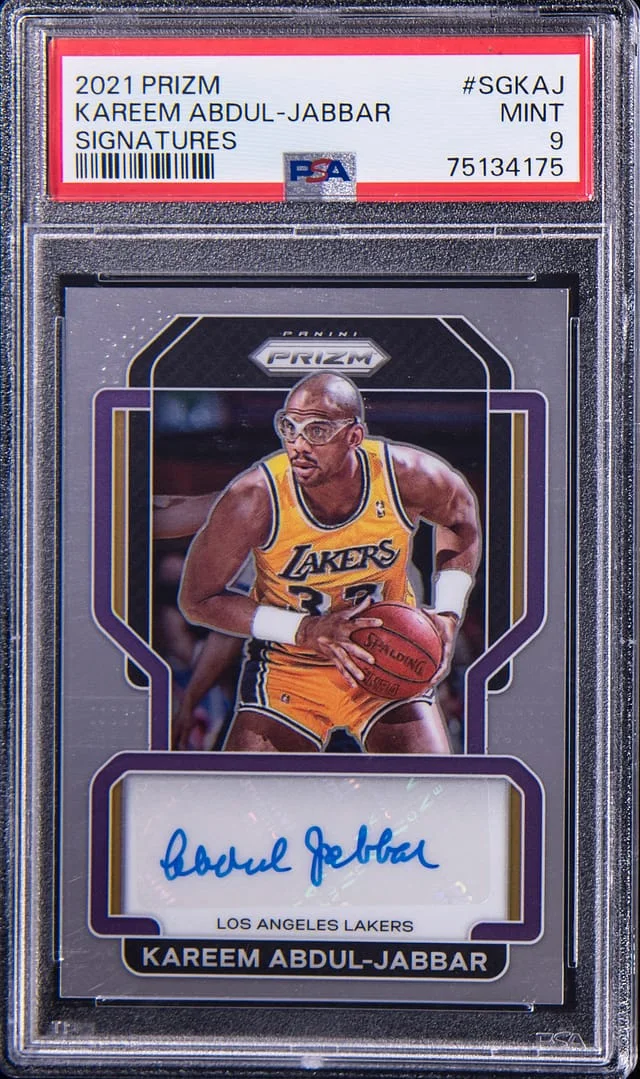 2021-22 Panini Prizm Kareem Abdul-Jabbar Signatures #SGKAJ card image