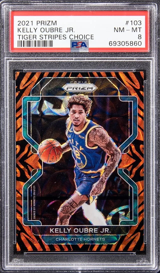2021-22 Panini Prizm Kelly Oubre Jr Tiger Stripe Choice #103 card image
