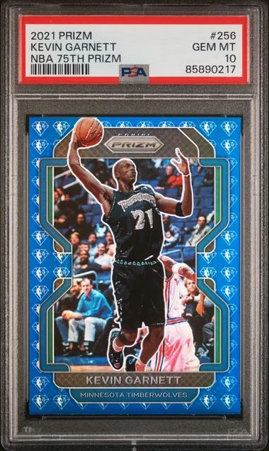 2021-22 Panini Prizm Kevin Garnett Purple Pulsar #256 card image