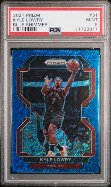2021-22 Panini Prizm Kyle Lowry Blue Shimmer #31 card image