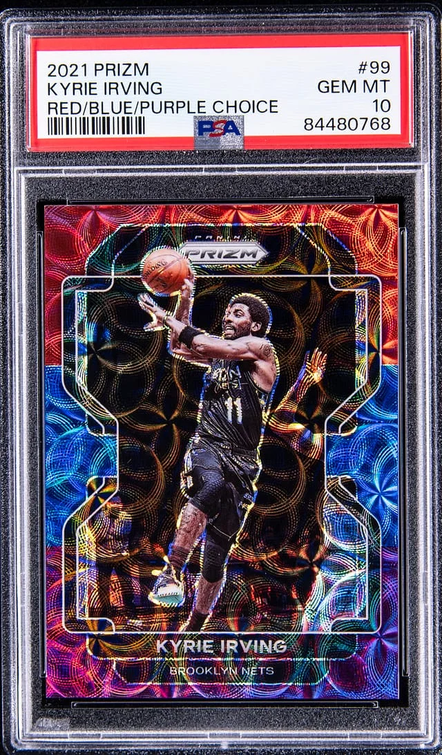 2021-22 Panini Prizm Kyrie Irving Red/Blue/Purple Choice #99 card image