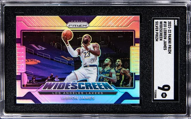 2021-22 Panini Prizm LeBron James Widescreen Silver Prizm #10 card image