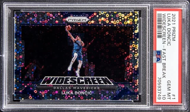 2021-22 Panini Prizm Luka Doncic Widescreen Prizms Gold #1 card image