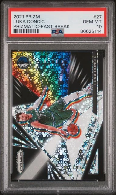 2021-22 Panini Prizm Luka Doncic Prizmatic Fast Break #27 card image
