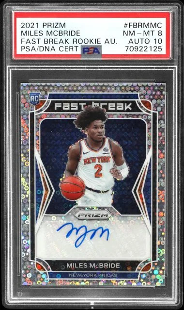2021-22 Panini Prizm Miles McBride Fast Break Autographs #FBR-MMC card image