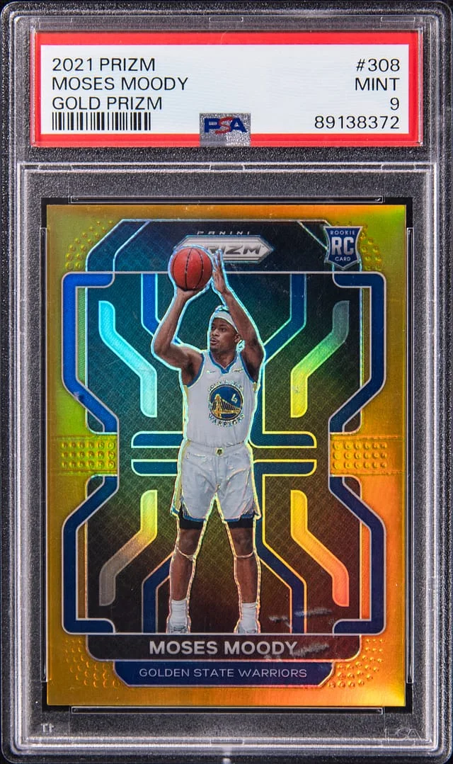 2021-22 Panini Prizm Moses Moody Gold Prizm #308 card image