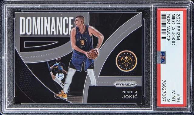 2021-22 Panini Prizm Nikola Jokic Dominance #16 card image