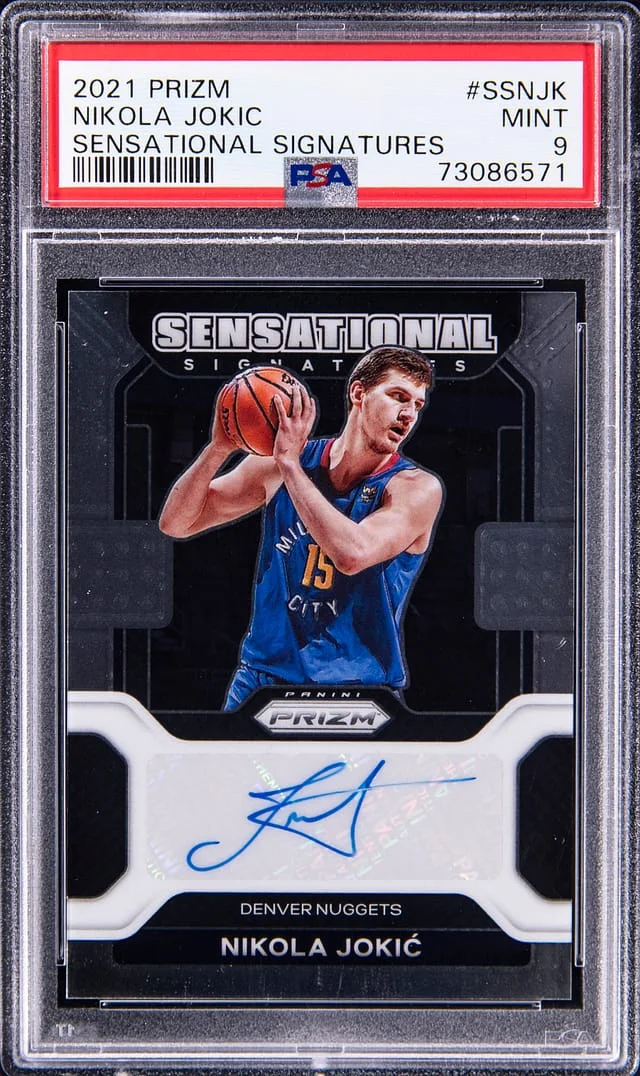 2021-22 Panini Prizm Nikola Jokic Sensational Signatures #SS-NJK card image