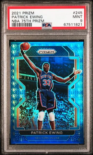 2021-22 Panini Prizm Patrick Ewing NBA 75th Prizm #245 card image