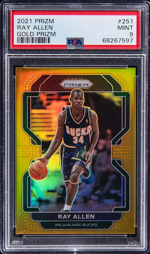 2021-22 Panini Prizm Ray Allen Gold Prizm #251 card image