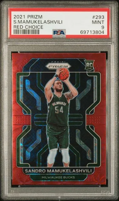 2021-22 Panini Prizm Sandro Mamukelashvili Red Choice #293 card image