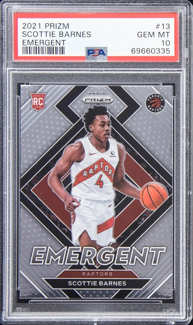 2021-22 Panini Prizm Scottie Barnes Emergent #13 card image
