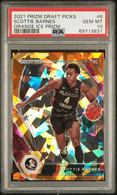 2021-22 Panini Prizm Scottie Barnes Orange Ice Prizm #6 card image