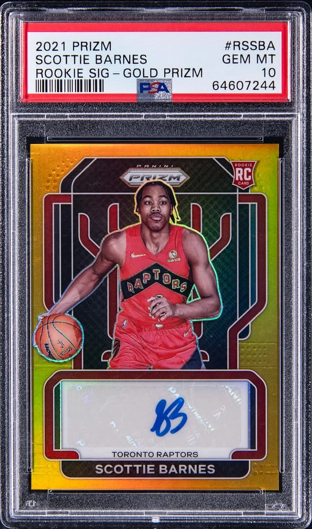 2021-22 Panini Prizm Scottie Barnes Signatures #RS-SBA card image