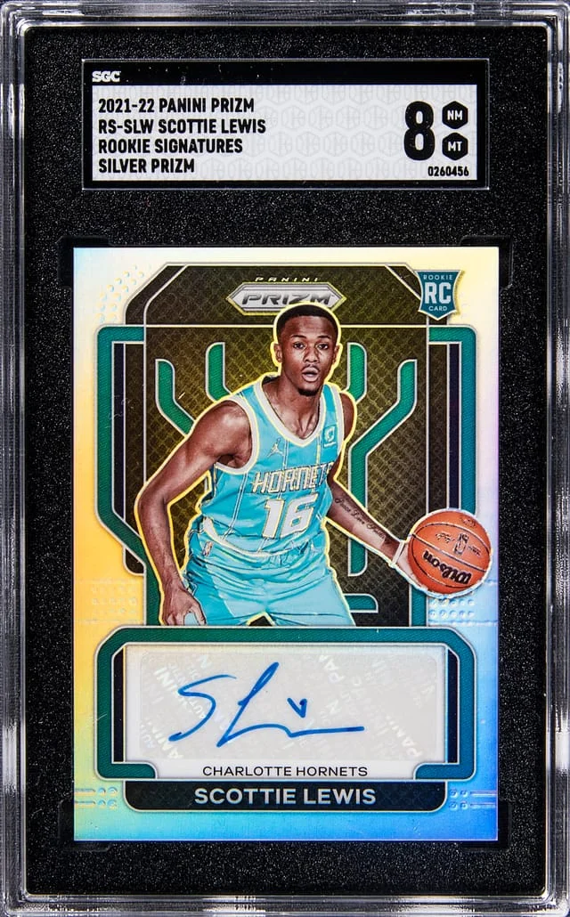 2021-22 Panini Prizm Scottie Lewis Signatures Silver Prizm #RS-SLW card image