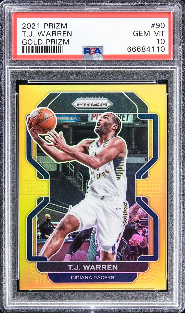2021-22 Panini Prizm T.J Warren Gold Prizm #90 card image