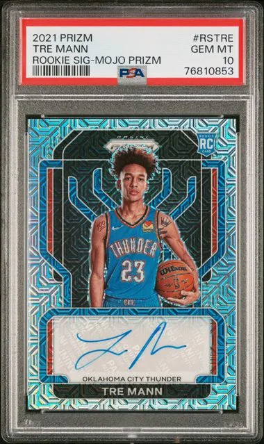 2021-22 Panini Prizm Tre Mann Signatures Mojo Prizm #RS-TRE card image