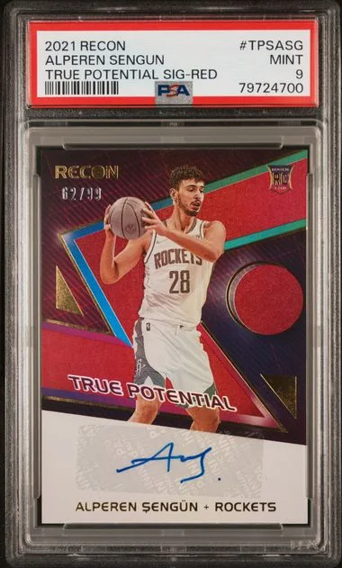 2021-22 Panini Recon Alperen Sengun True Potential Signatures Red #TPS-ASG card image