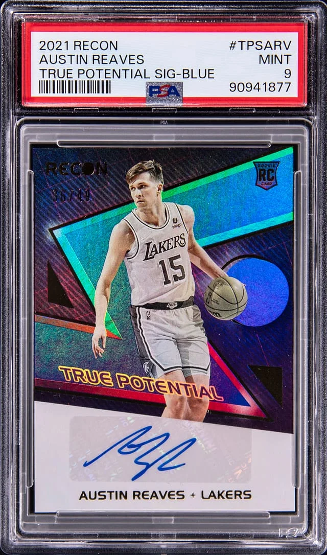 2021-22 Panini Recon Austin Reaves True Potential Signature Blue #TPS-ARV card image