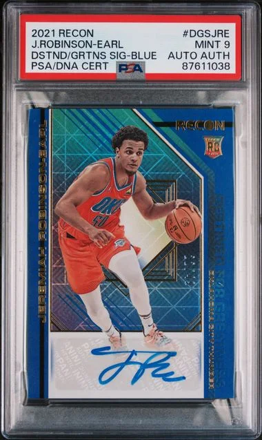 2021-22 Panini Recon Jeremiah Robinson-Earl Destined For Greatness Signatures Blue #DGSJRE card image