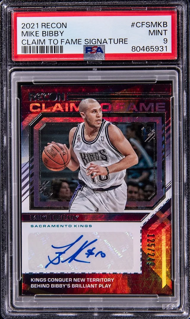 2021-22 Panini Recon Mike Bibby Claim To Fame Signature #CFS-MKB card image