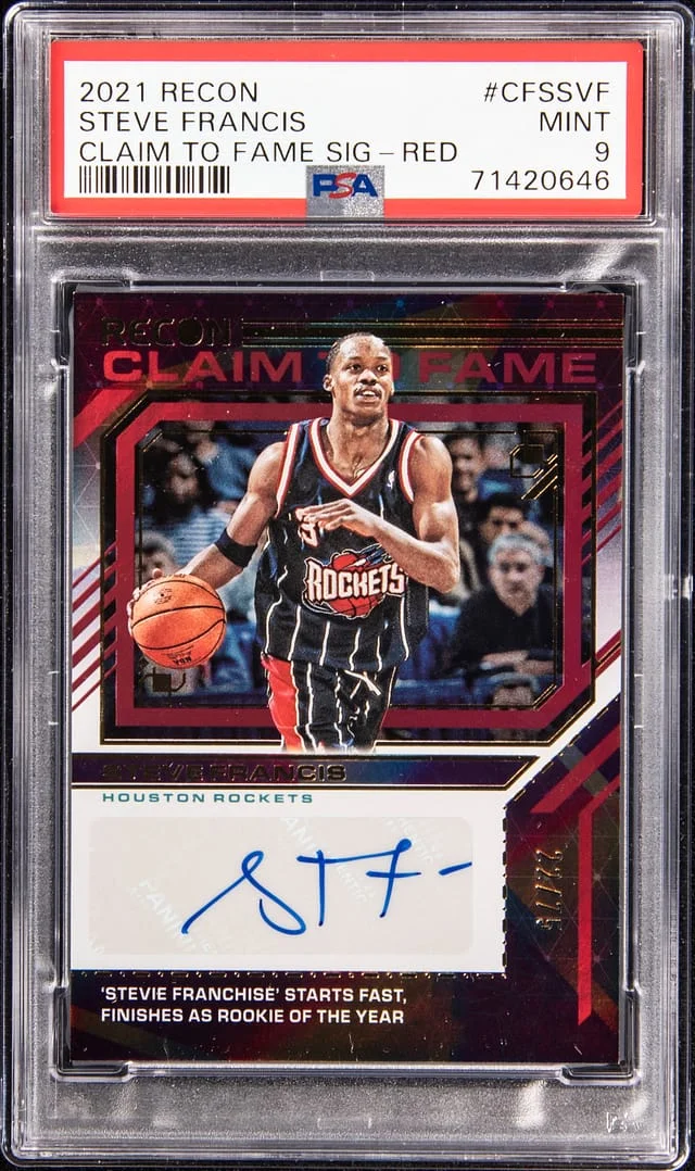 2021-22 Panini Recon Steve Francis Claim To Fame Signatures Red #CFSSVF card image