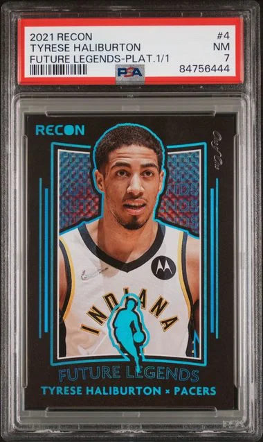 2021-22 Panini Recon Tyrese Haliburton Future Legends Platinum 1/1 #4 card image