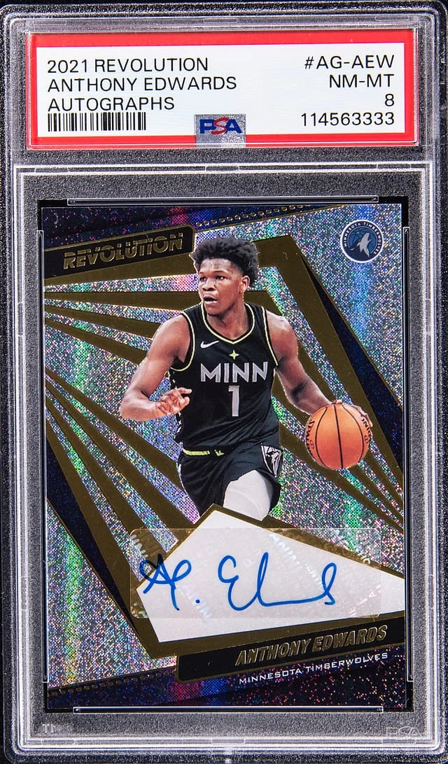 2021-22 Panini Revolution Anthony Edwards Autograph #AG-AEW card image