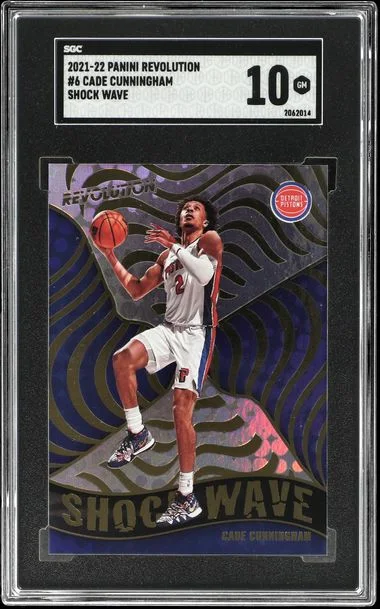 2021-22 Panini Revolution Cade Cunningham Shock Wave #6 card image