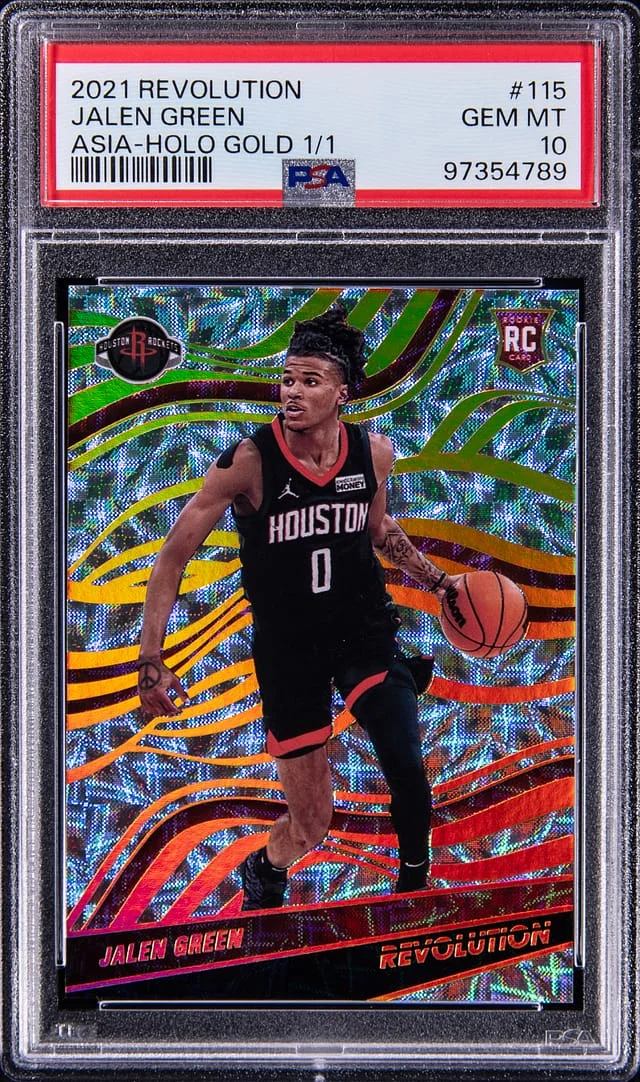 2021-22 Panini Revolution Jalen Asia Holo Gold #115 card image
