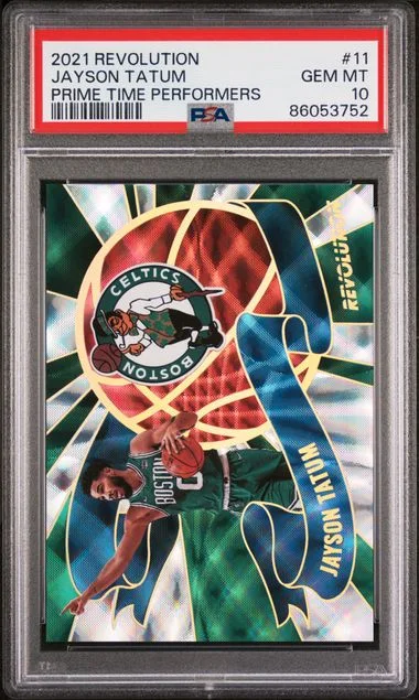 2021-22 Panini Revolution Jayson Tatum Prime Time Performers #11 card image
