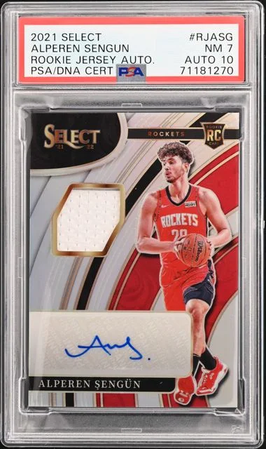 2021-22 Panini Select Alperen Sengun Jersey Autographs #RJ-ASG card image