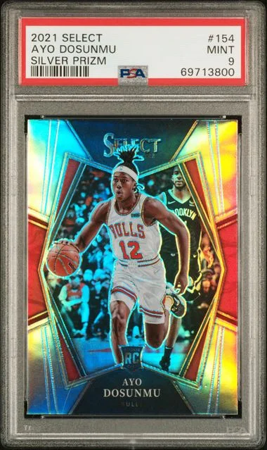 2021-22 Panini Select Ayo Dosunmu Silver Prizm #154 card image