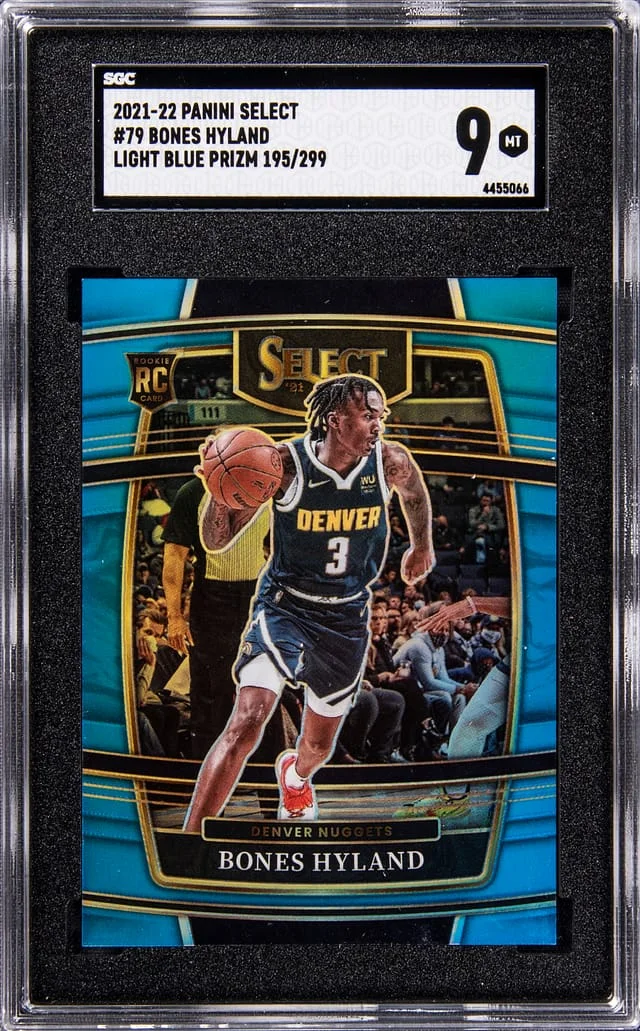 2021-22 Panini Select Bones Hyland White Prizm #79 card image