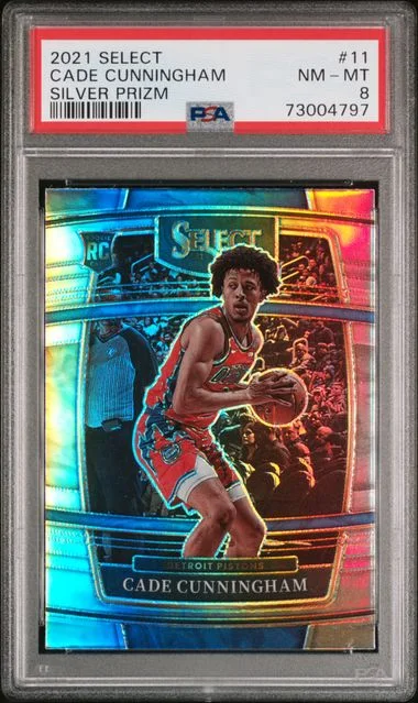2021-22 Panini Select Cade Cunningham Blue Shimmer #11 card image