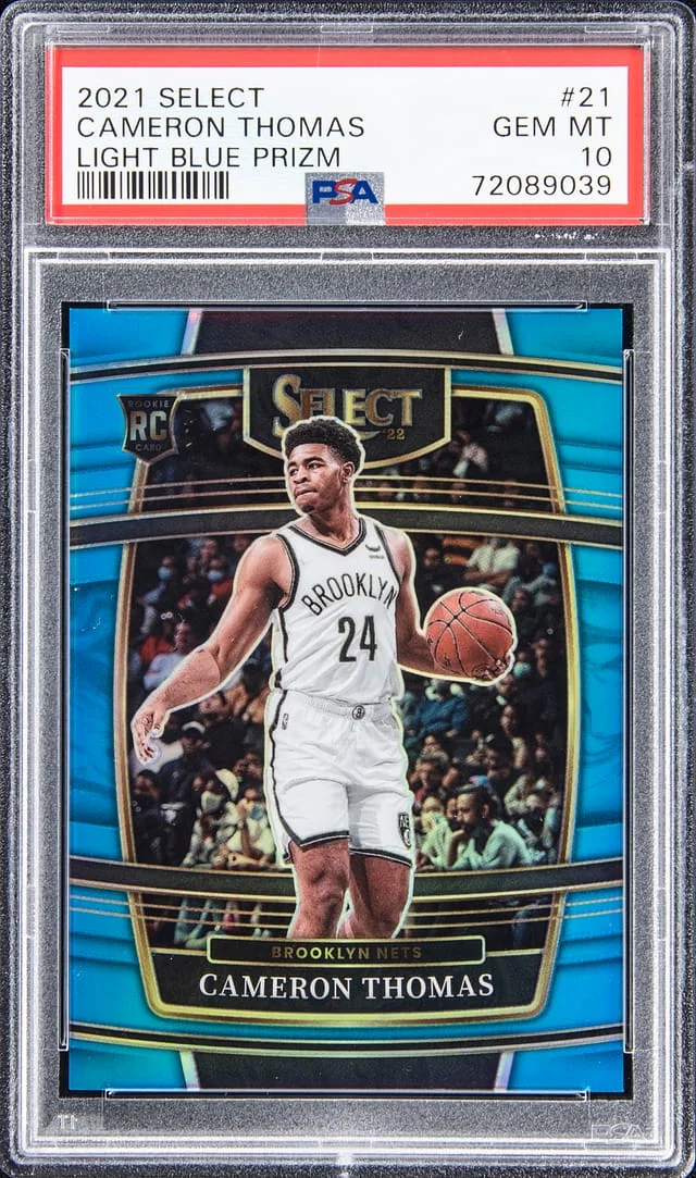 2021-22 Panini Select Cameron Thomas Blue #21 card image