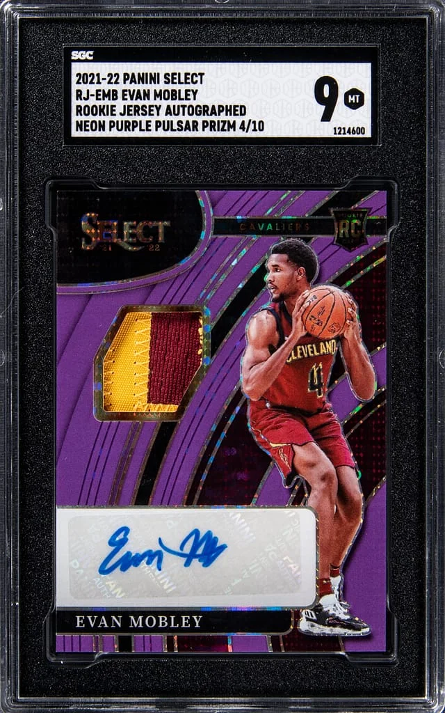 2021-22 Panini Select Evan Mobley Jersey Autograph #RJ-EMB card image