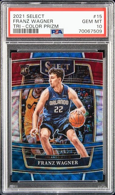 2021-22 Panini Select Franz Wagner Gold Disco Prizm #15 card image