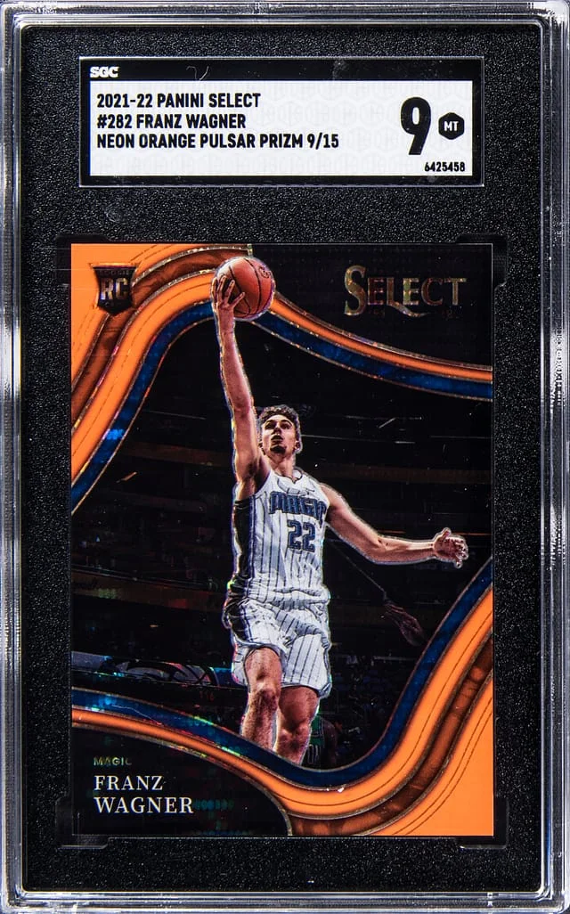 2021-22 Panini Select Franz Wagner Courtside Green Prizm #282 card image
