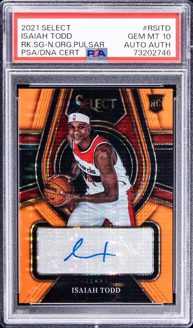 2021-22 Panini Select Isaiah Todd Signatures Orange Pulsar #RSITD card image