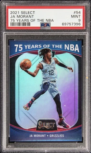 2021-22 Panini Select Ja Morant 75 Years Of The NBA #54 card image