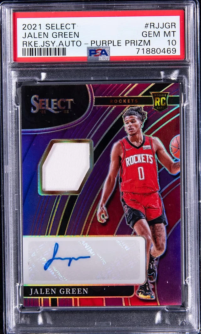 2021-22 Panini Select Jalen Jersey Autograph Purple Prizm #RJ-JGR card image